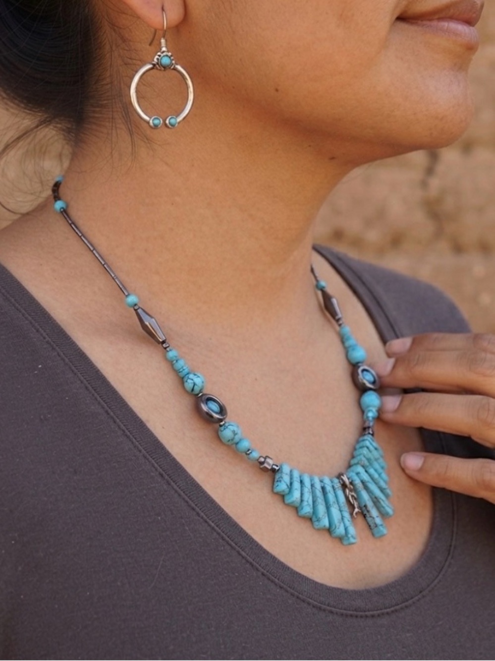 Turquoise and Silver Jewelry Set